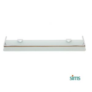 SIMS Single Straight Glass Shelf with Rail