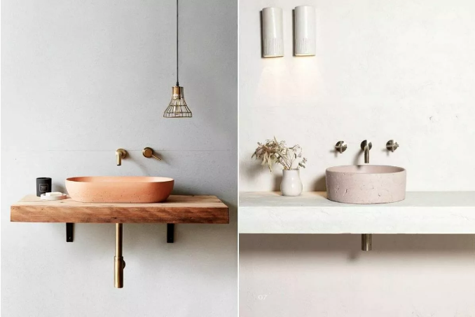 Punchy basin design